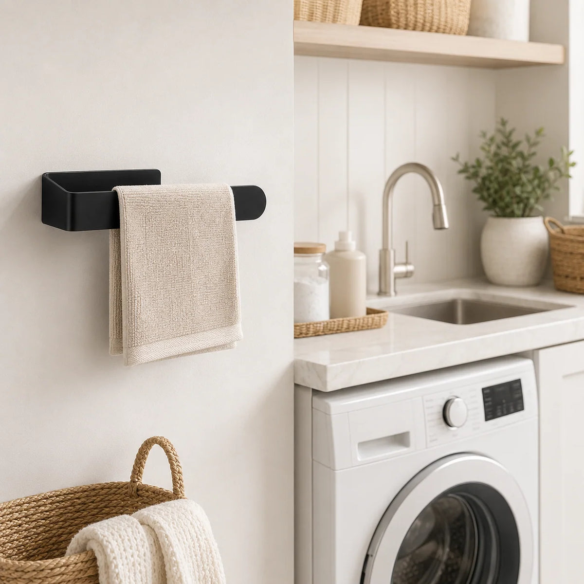 Towel Bar | No-Drill Adhesive & Humidity-Resistant