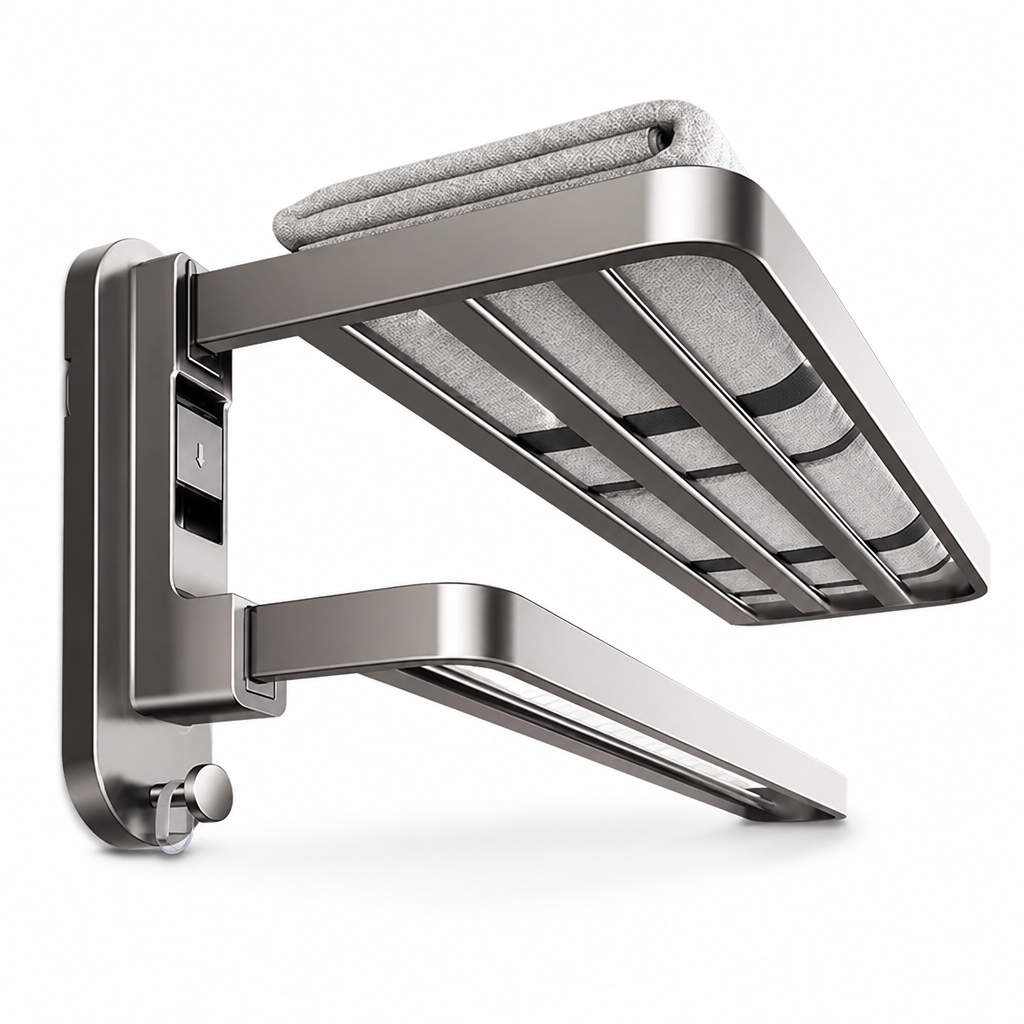 Towel Holder | Drill-Free Suction Cup Mount | Foldable