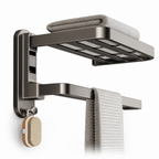 Towel Holder | Drill-Free Suction Cup Mount | Foldable