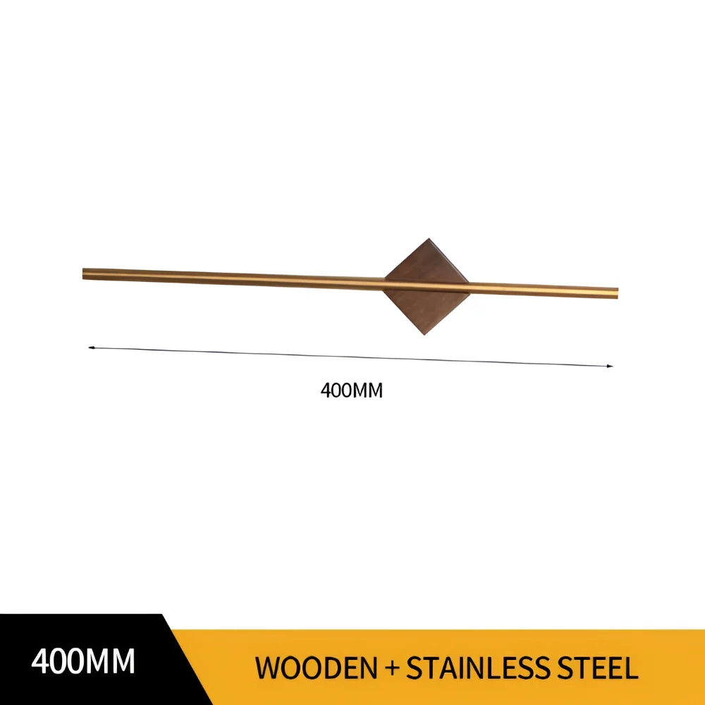 Towel Rack | Stainless Steel & Wood Wall-Mounted | 40 Or 50 Cm