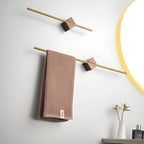 Towel Rack | Stainless Steel & Wood Wall-Mounted | 40 Or 50 Cm