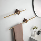 Towel Rack | Stainless Steel & Wood Wall-Mounted | 40 Or 50 Cm