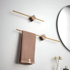 Towel Rack | Stainless Steel & Wood Wall-Mounted | 40 Or 50 Cm