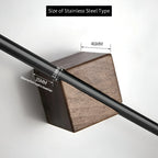 Towel Rack | Stainless Steel & Wood Wall-Mounted | 40 Or 50 Cm