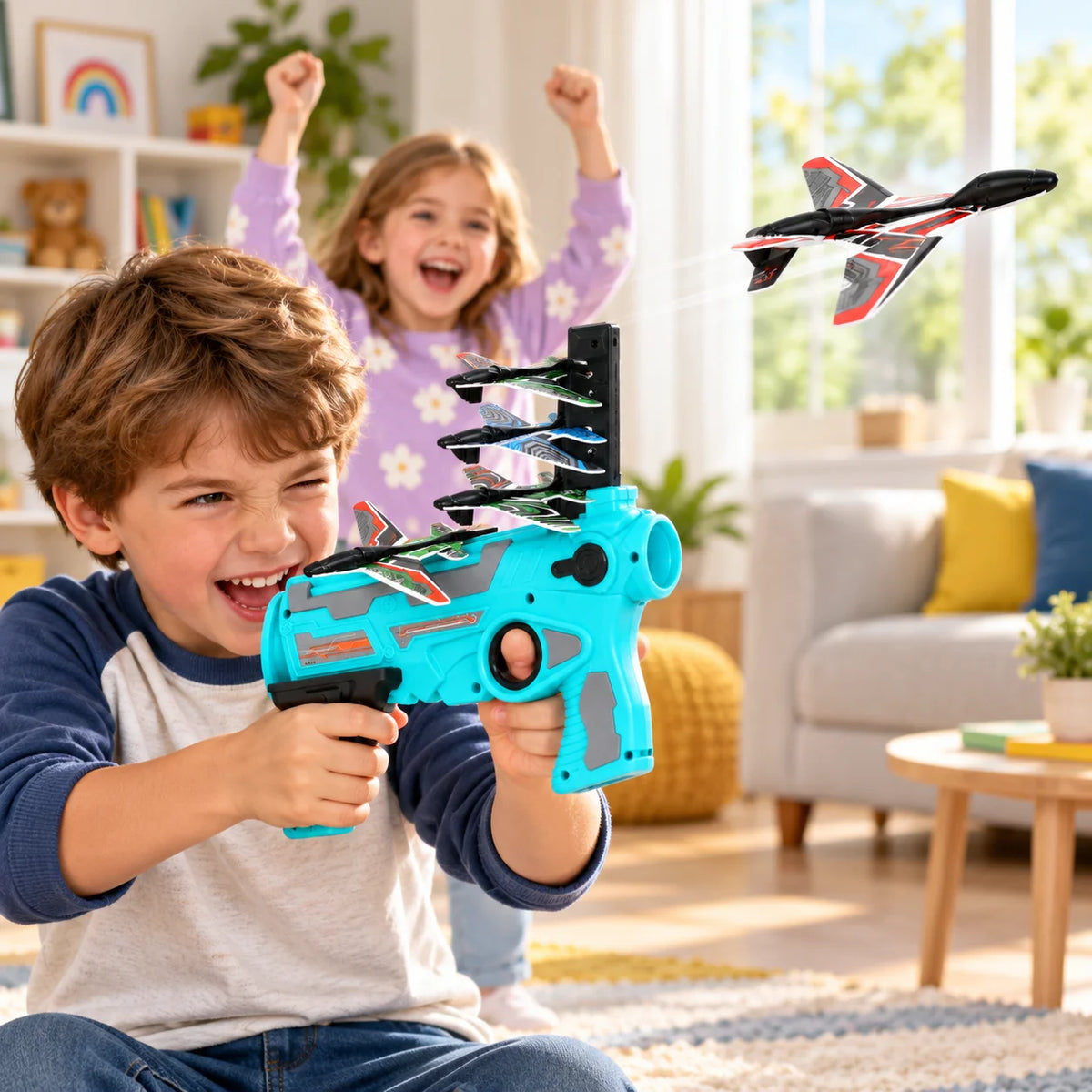Toy Airplane Shooter | Handheld Foam & Battery-Free
