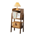 Traditional Japanese Square Bamboo Bookcase with 3/4/5 Shelves for Living Room
