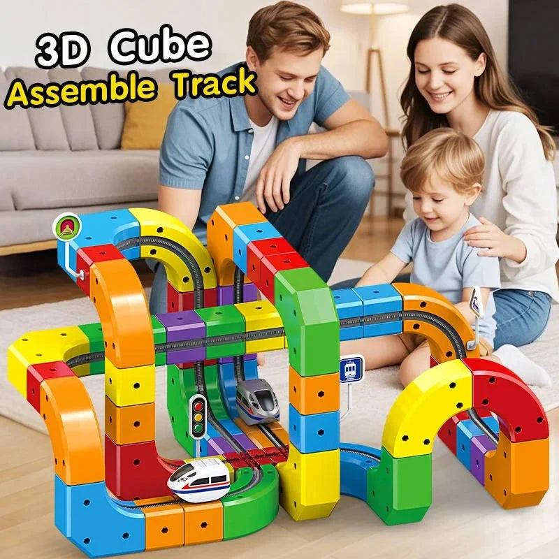 Train Track Toy | Magnetic Modular Track & USB Rechargeable