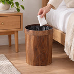 Trash Can | Natural Wood & Removable Lid | Compact