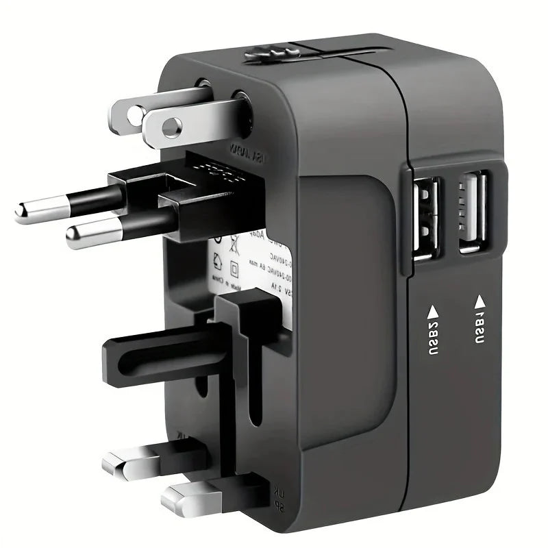 Travel Adapter | Dual USB & 110/220V | American Plug
