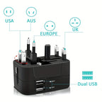Travel Adapter | Dual USB & 110/220V | American Plug