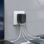 Travel Adapter | Universal Plug Compatibility & 4 USB Ports | 150+ Countries