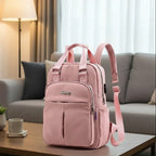Travel Backpack Purse | USB Charging Port & Waterproof Nylon