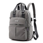 Travel Backpack Purse | USB Charging Port & Waterproof Nylon
