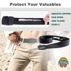 Travel Money Belt | Hidden Zipper Pocket & Anti-Slip Metal Buckle