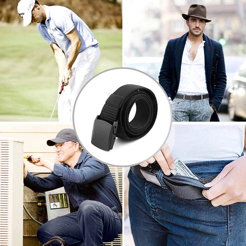 Travel Money Belt | Hidden Zipper Pocket & Anti-Slip Metal Buckle