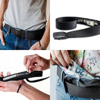 Travel Money Belt | Hidden Zipper Pocket & Anti-Slip Metal Buckle
