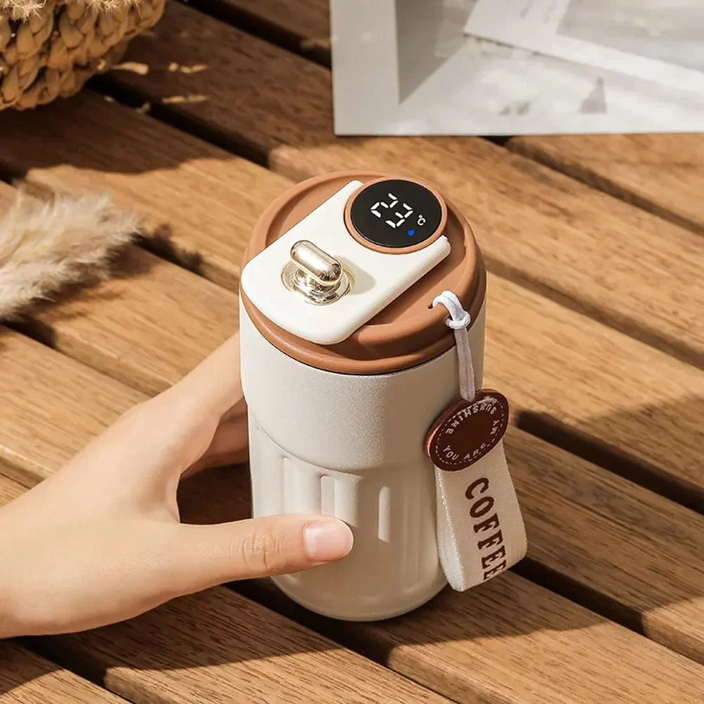 Travel Mug | Insulated Stainless Steel & LED Temperature Display | 450ml
