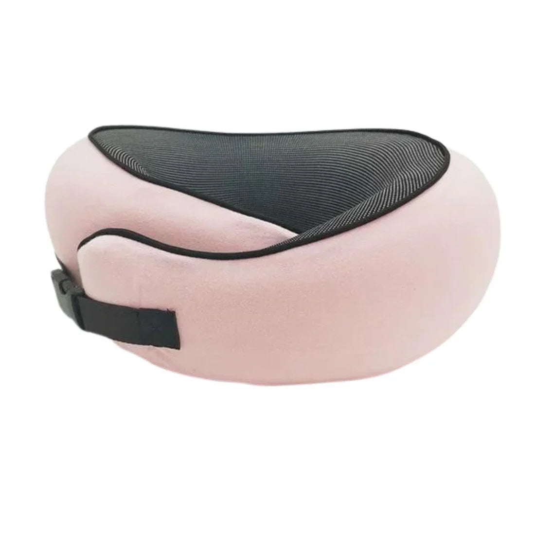 Travel Neck Pillow | Ergonomic Contoured Support & Snap Closure | Includes Sleep Mask & Earplugs