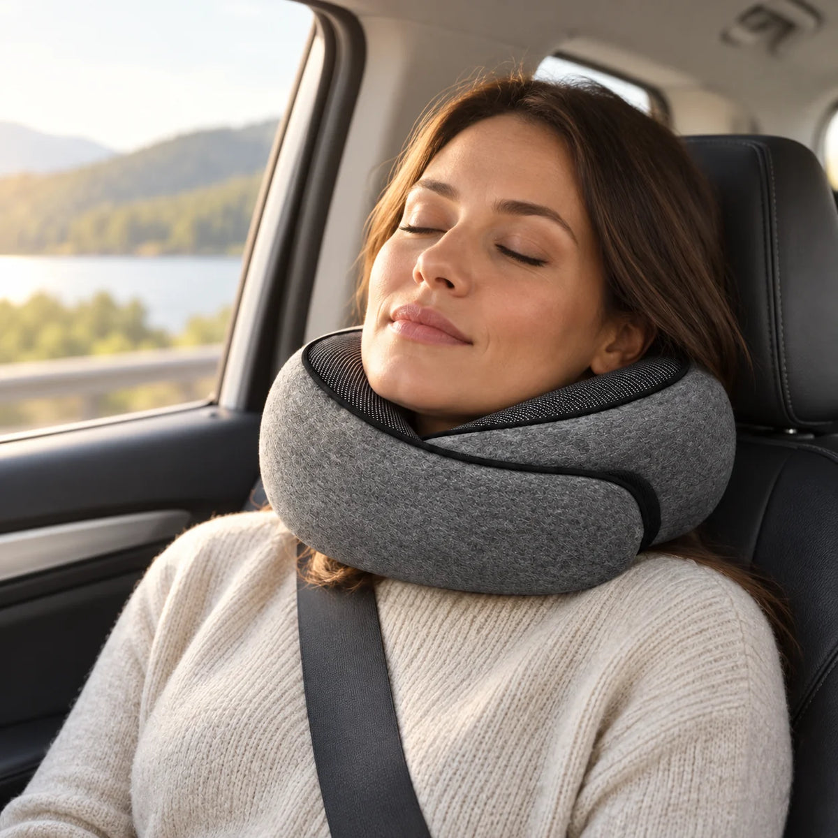 Travel Neck Pillow | Memory Foam & Closed-Front Support