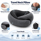 Travel Neck Pillow | Memory Foam & Closed-Front Support
