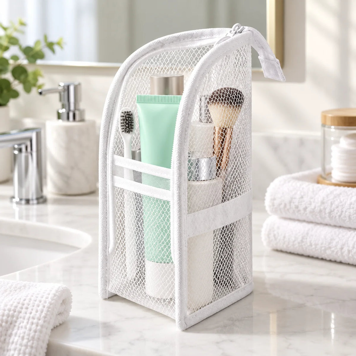 Travel Toiletry Bag | Self-Standing & Easy-Access | Multiple Compartments
