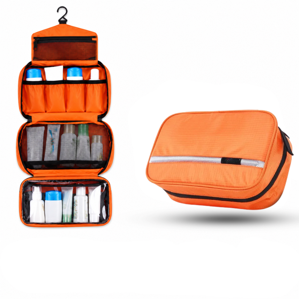 Travel Toiletry Bag with Zippered Opening