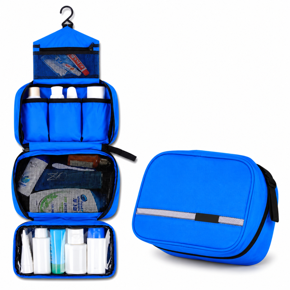 Travel Toiletry Bag with Zippered Opening