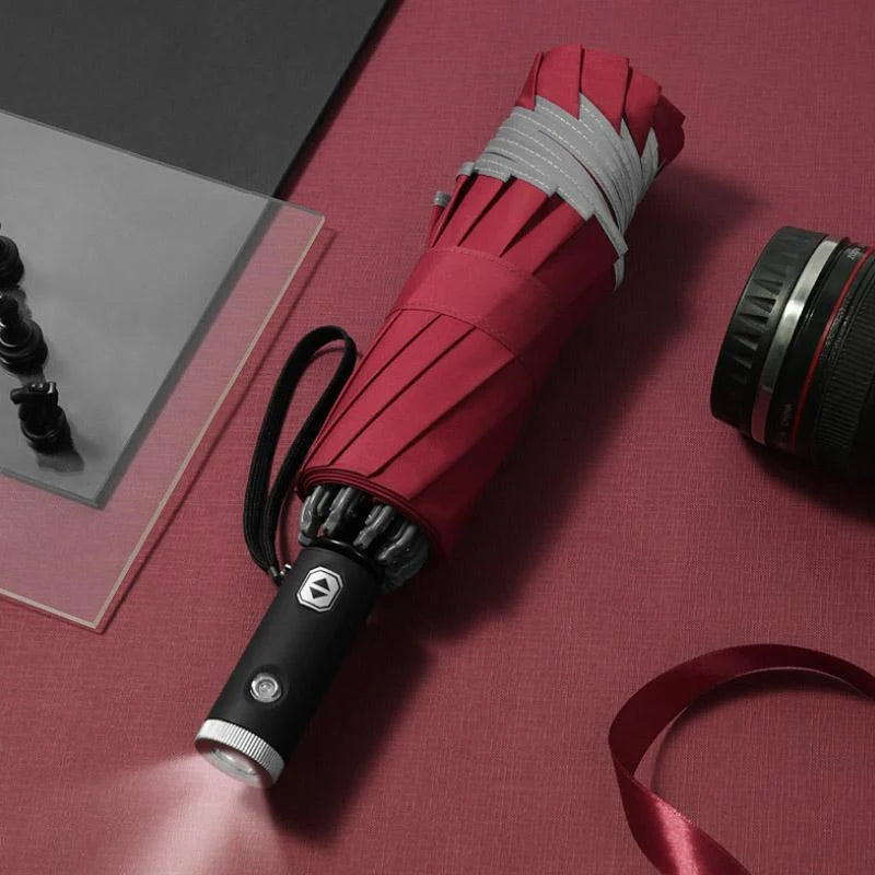 Travel Umbrella | Automatic Reverse & LED Light | 105 cm Coverage