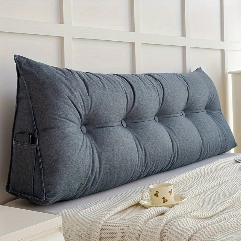 Triangle Back Pillow | Ergonomic Support & Breathable Linen Cover