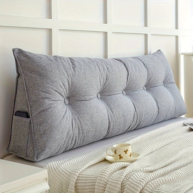 Triangle Back Pillow | Ergonomic Support & Breathable Linen Cover