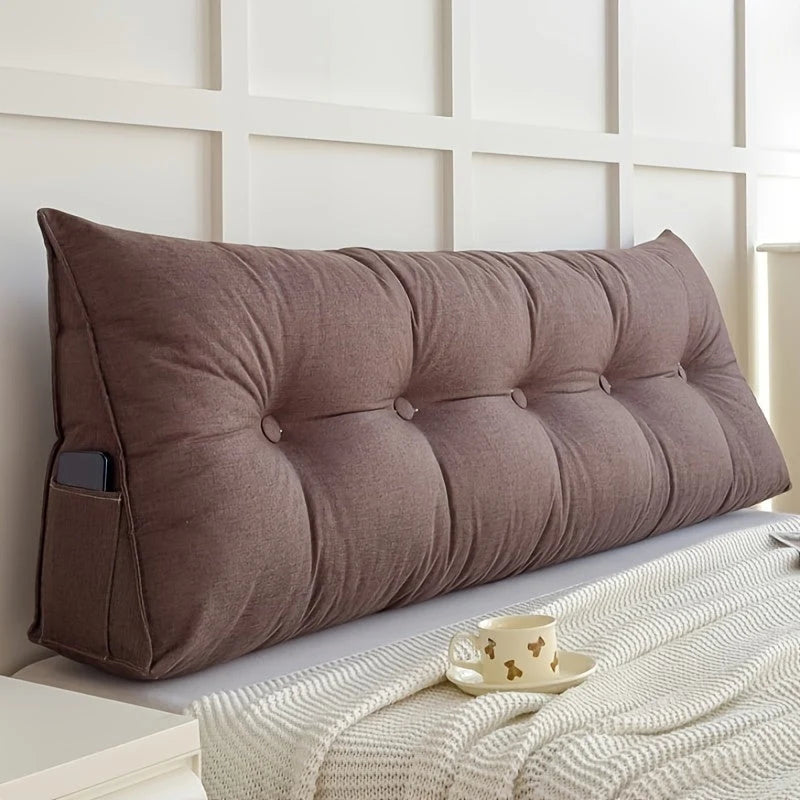 Triangle Back Pillow | Ergonomic Support & Breathable Linen Cover