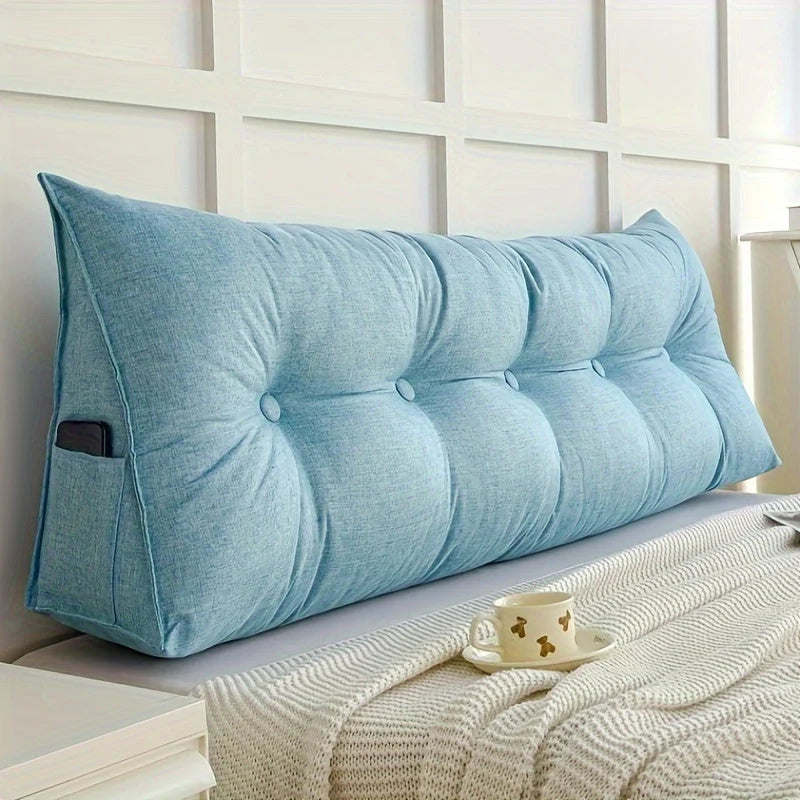 Triangle Back Pillow | Ergonomic Support & Breathable Linen Cover