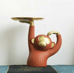 Trinket Tray | Handmade Resin Monkey & Wrought-Iron Base