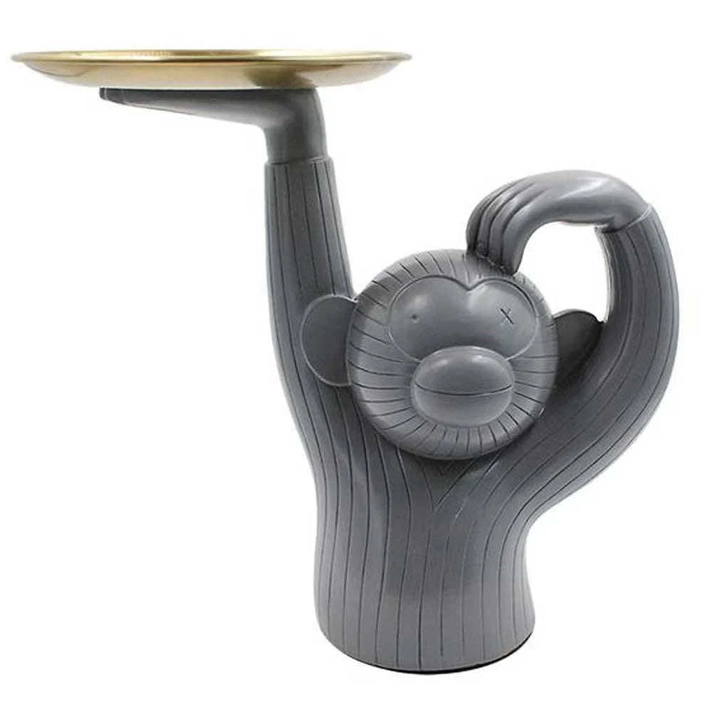 Trinket Tray | Handmade Resin Monkey & Wrought-Iron Base