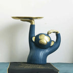 Trinket Tray | Handmade Resin Monkey & Wrought-Iron Base