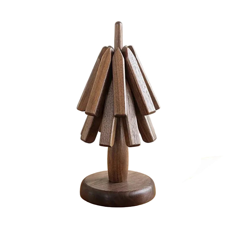 Trivet | Foldable Walnut Star Design & Heat-Resistant