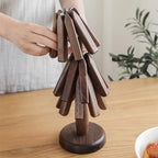 Trivet | Foldable Walnut Star Design & Heat-Resistant