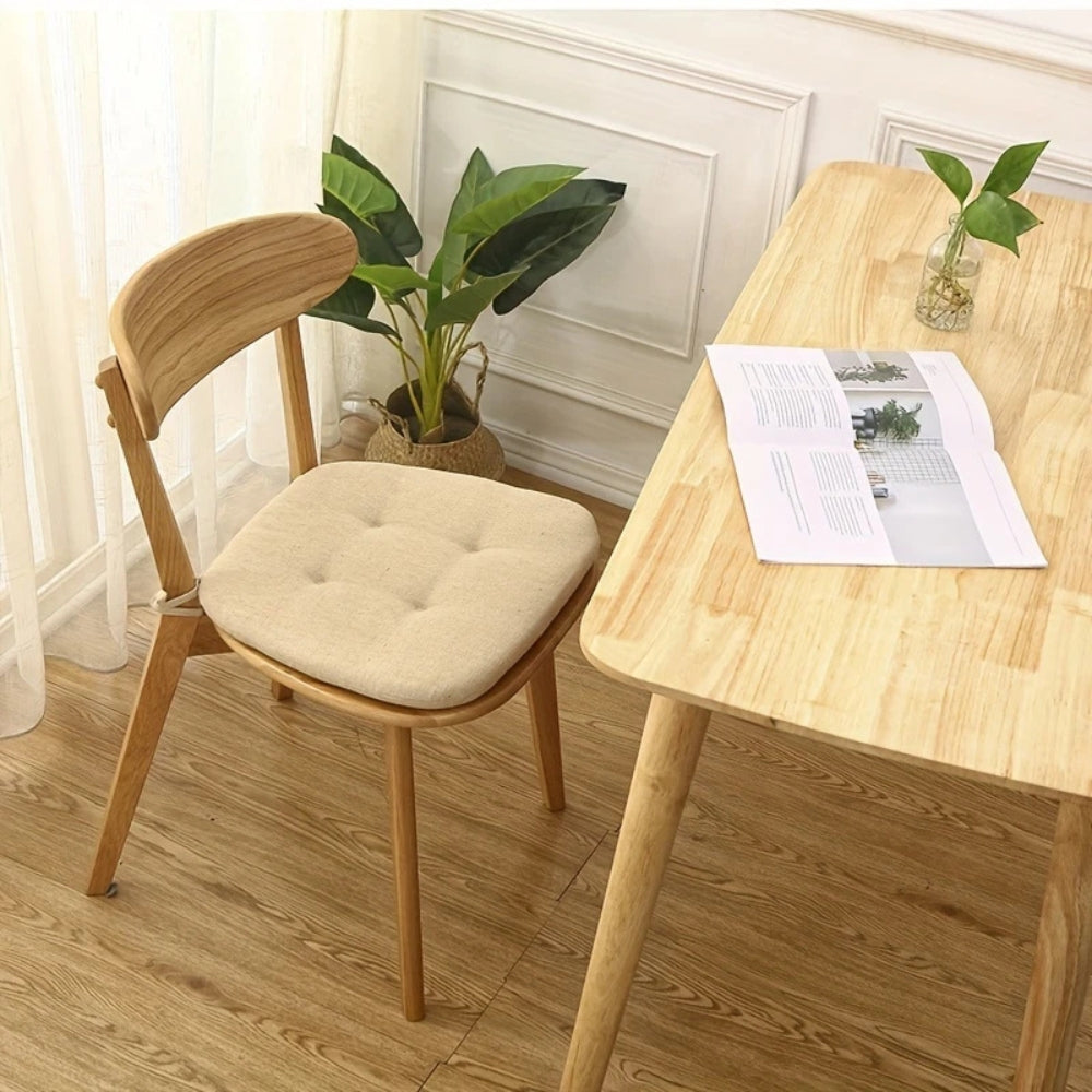 Chair Cushion | Tufted Microfiber & Tie Straps | Universal Fit