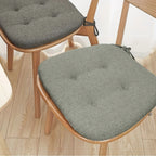 Chair Cushion | Tufted Microfiber & Tie Straps | Universal Fit