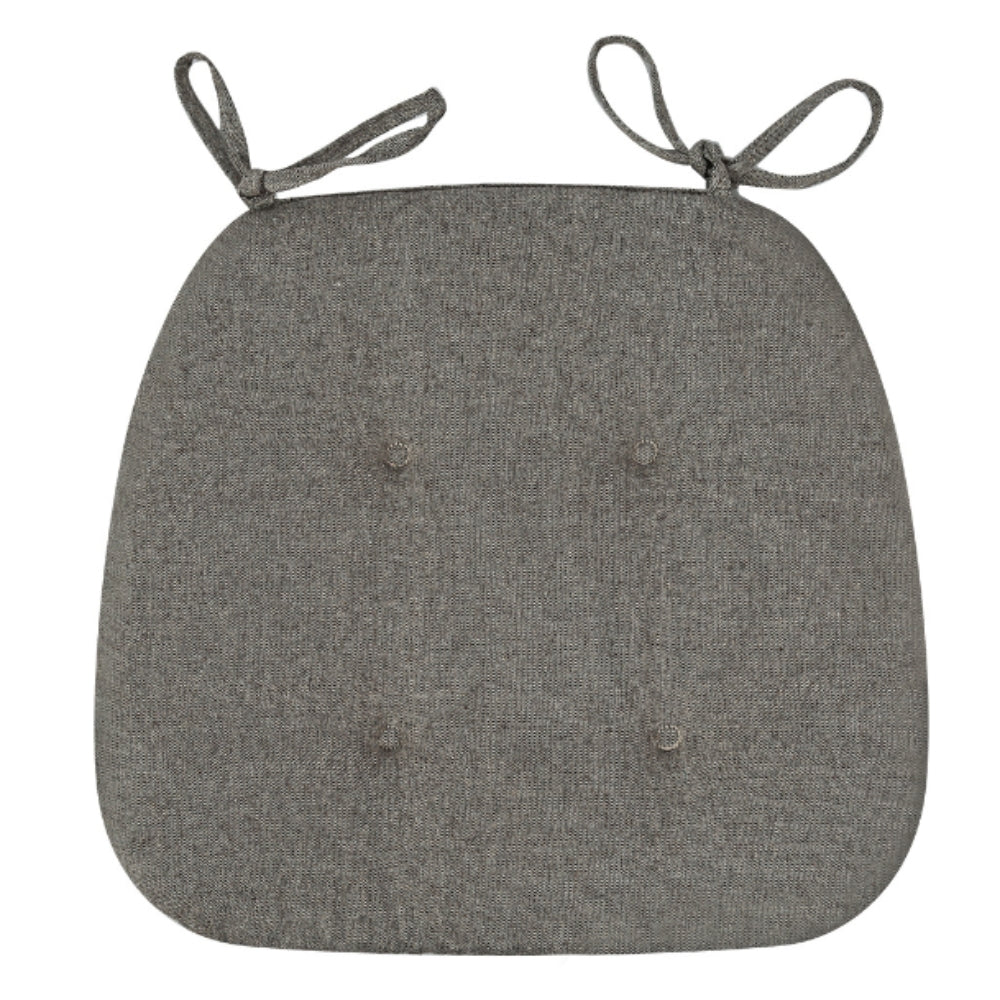 Chair Cushion | Tufted Microfiber & Tie Straps | Universal Fit