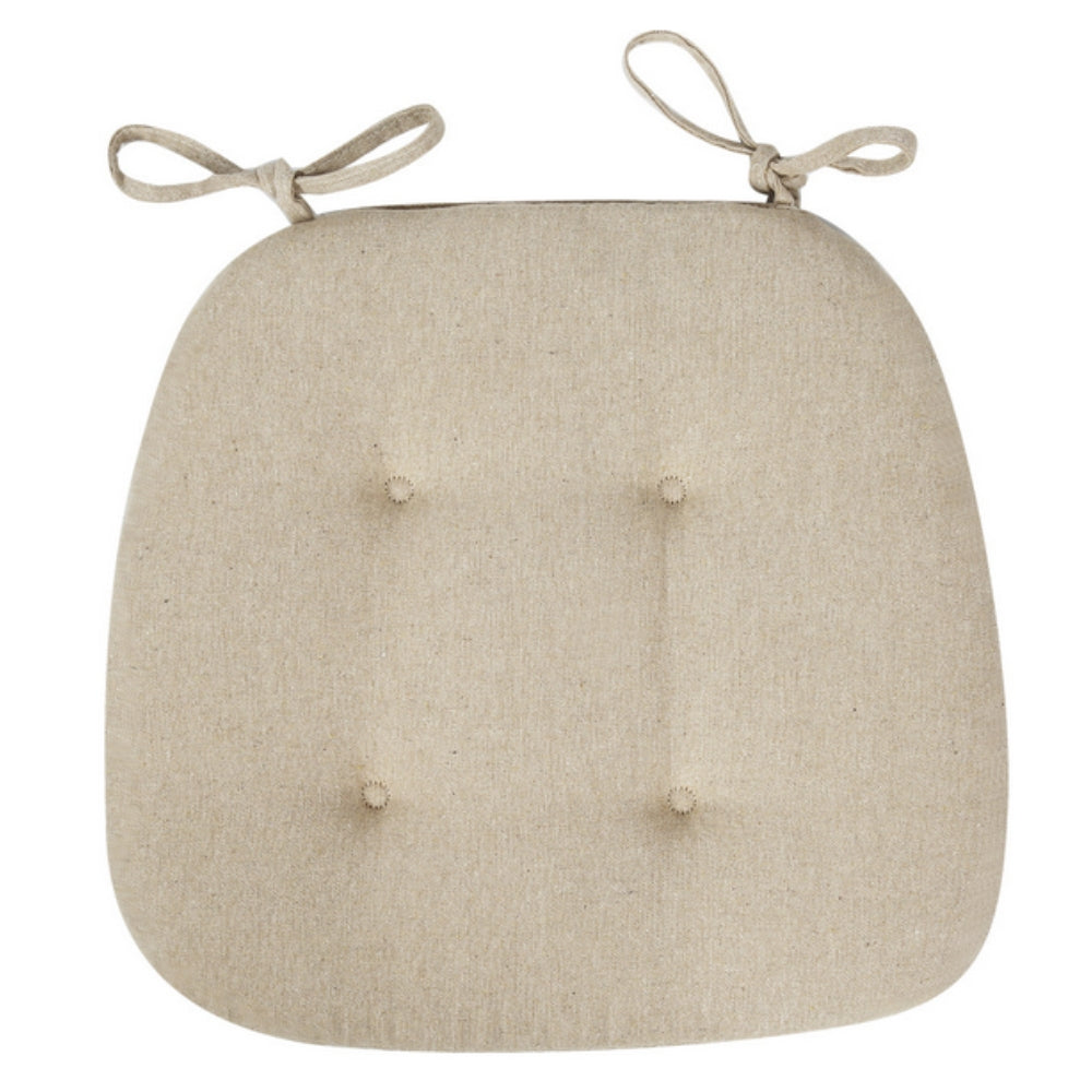Chair Cushion | Tufted Microfiber & Tie Straps | Universal Fit