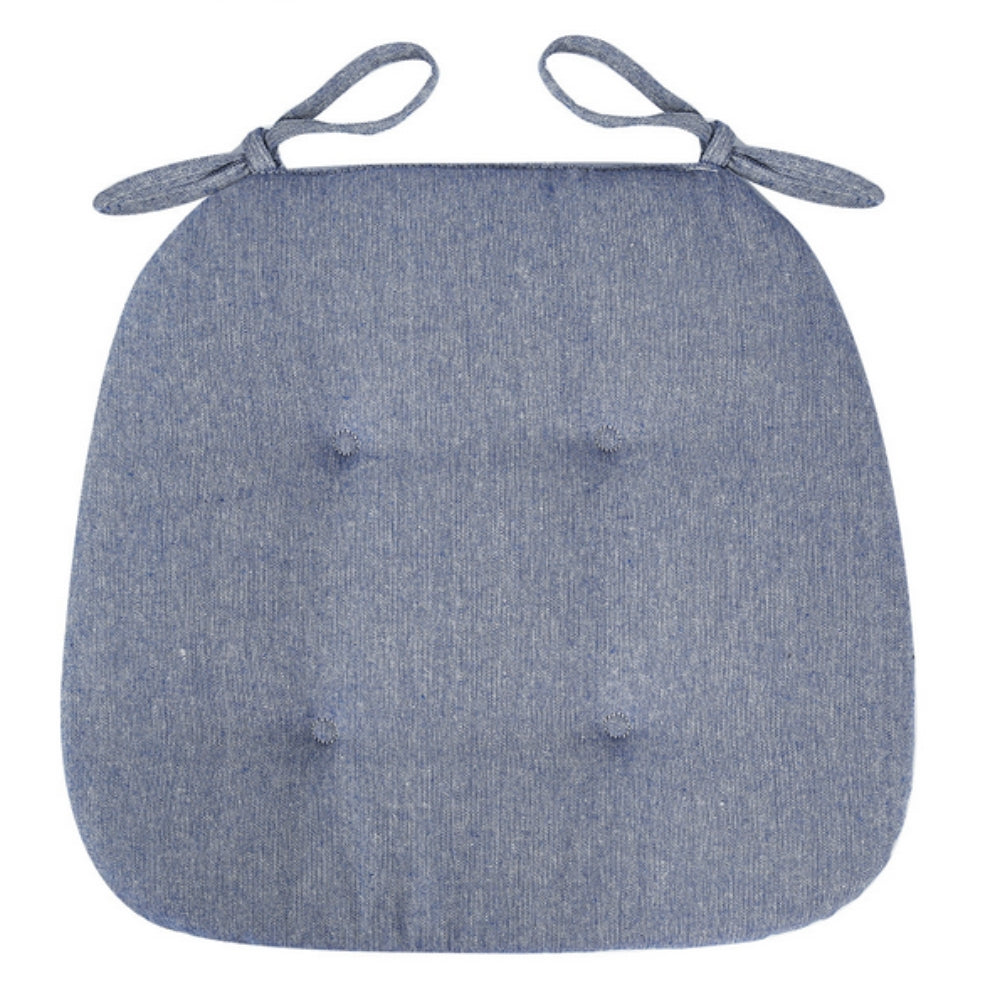 Chair Cushion | Tufted Microfiber & Tie Straps | Universal Fit