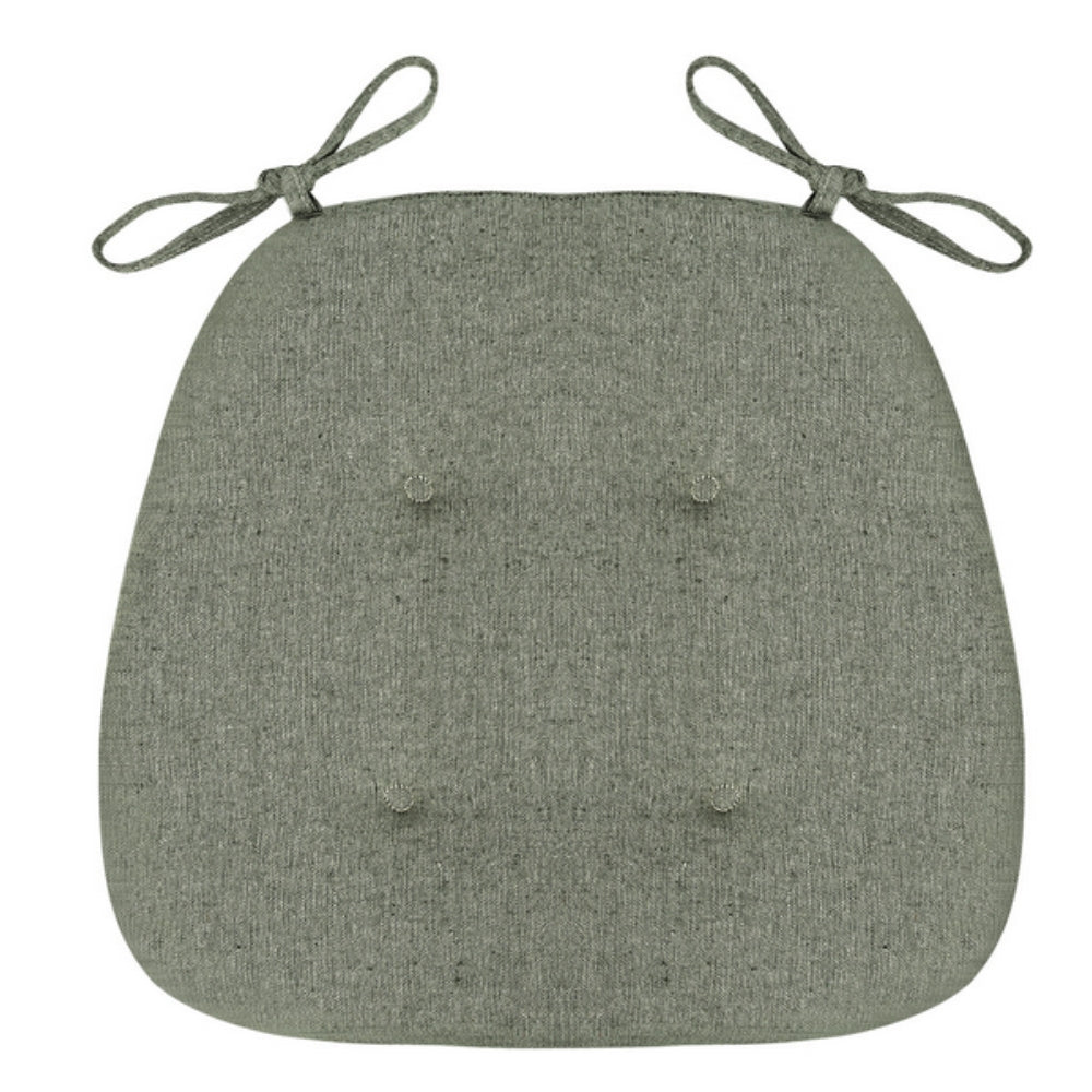 Chair Cushion | Tufted Microfiber & Tie Straps | Universal Fit