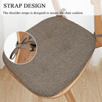 Chair Cushion | Tufted Microfiber & Tie Straps | Universal Fit
