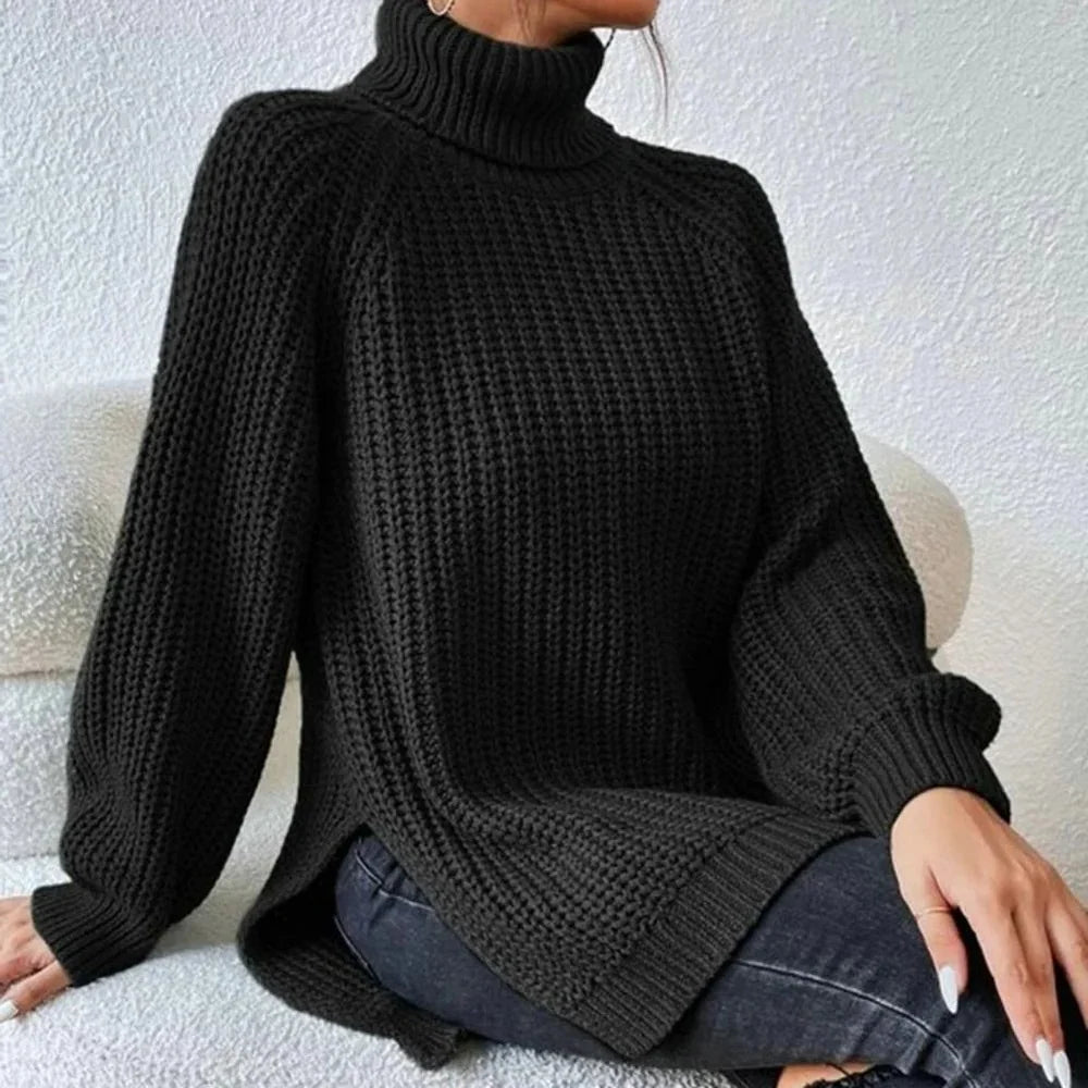 Turtleneck Sweater | Loose Fit & Warm Layering Style
