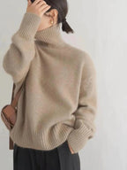 Turtleneck Sweater | Organic Merino Wool | Soft & Warm Loose Fit