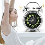 Twin Bell Alarm Clock | Loud Ring & Silent Quartz | Luminous Dial