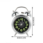 Twin Bell Alarm Clock | Loud Ring & Silent Quartz | Luminous Dial
