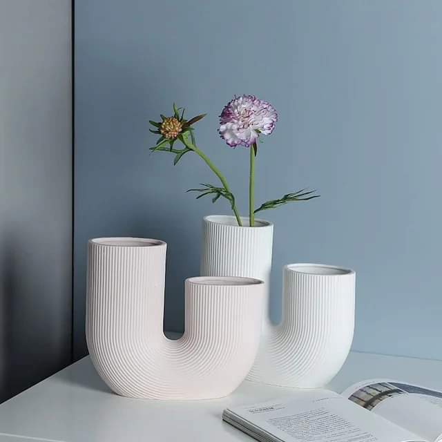 U-shaped Ceramic Vase