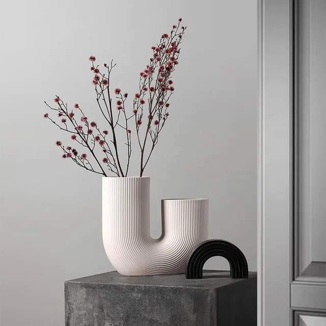 U-shaped Ceramic Vase